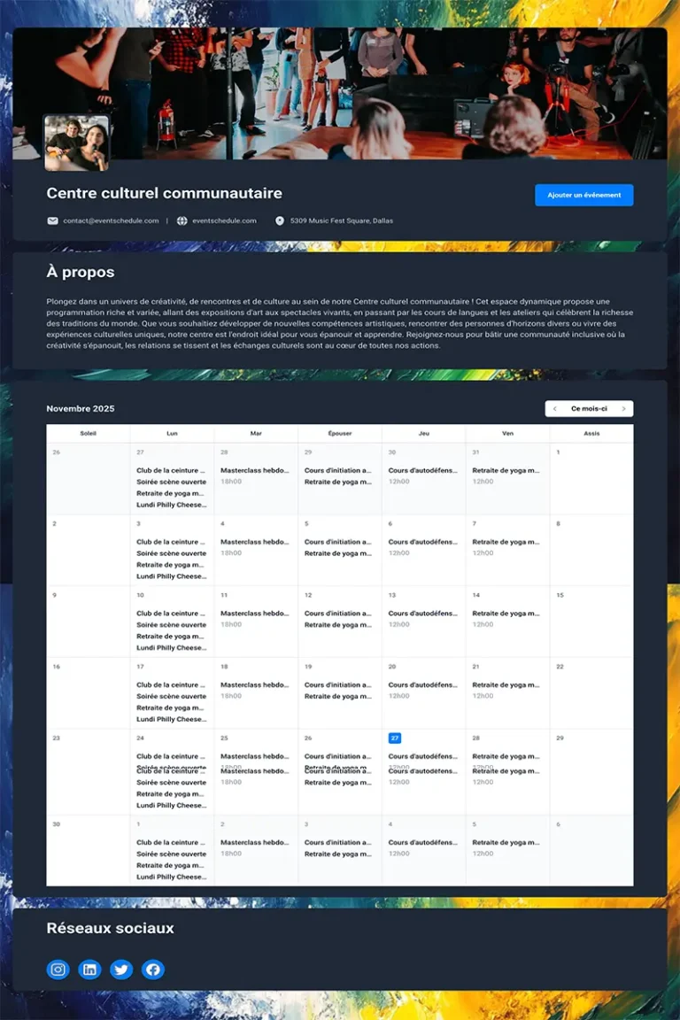 Exemple Calendrier Thierrylaval.dev 10