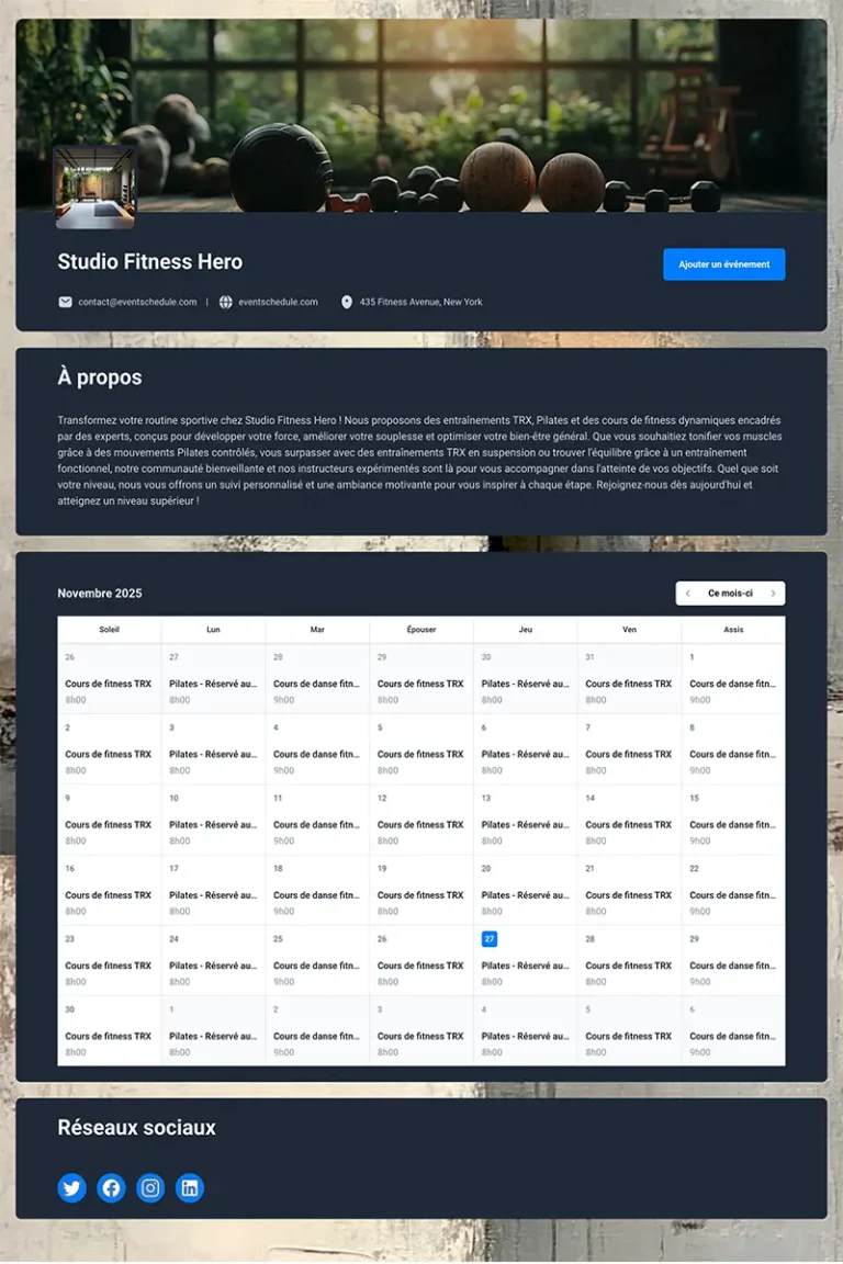 Exemple Calendrier Thierrylaval.dev 15